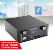 LiFePO4 Modular Battery 51.2V 100Ah with LCD Display for Home Energy Storage Solution