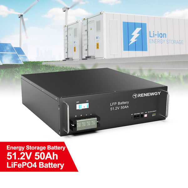 51.2V LiFePO4 Battery 50Ah with LCD Display for Telecom and Data Center Power Storage Solution