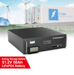 51.2V LiFePO4 Battery 50Ah with LCD Display for Telecom and Data Center Power Storage Solution